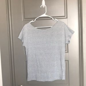 Grey tee with crisscross back